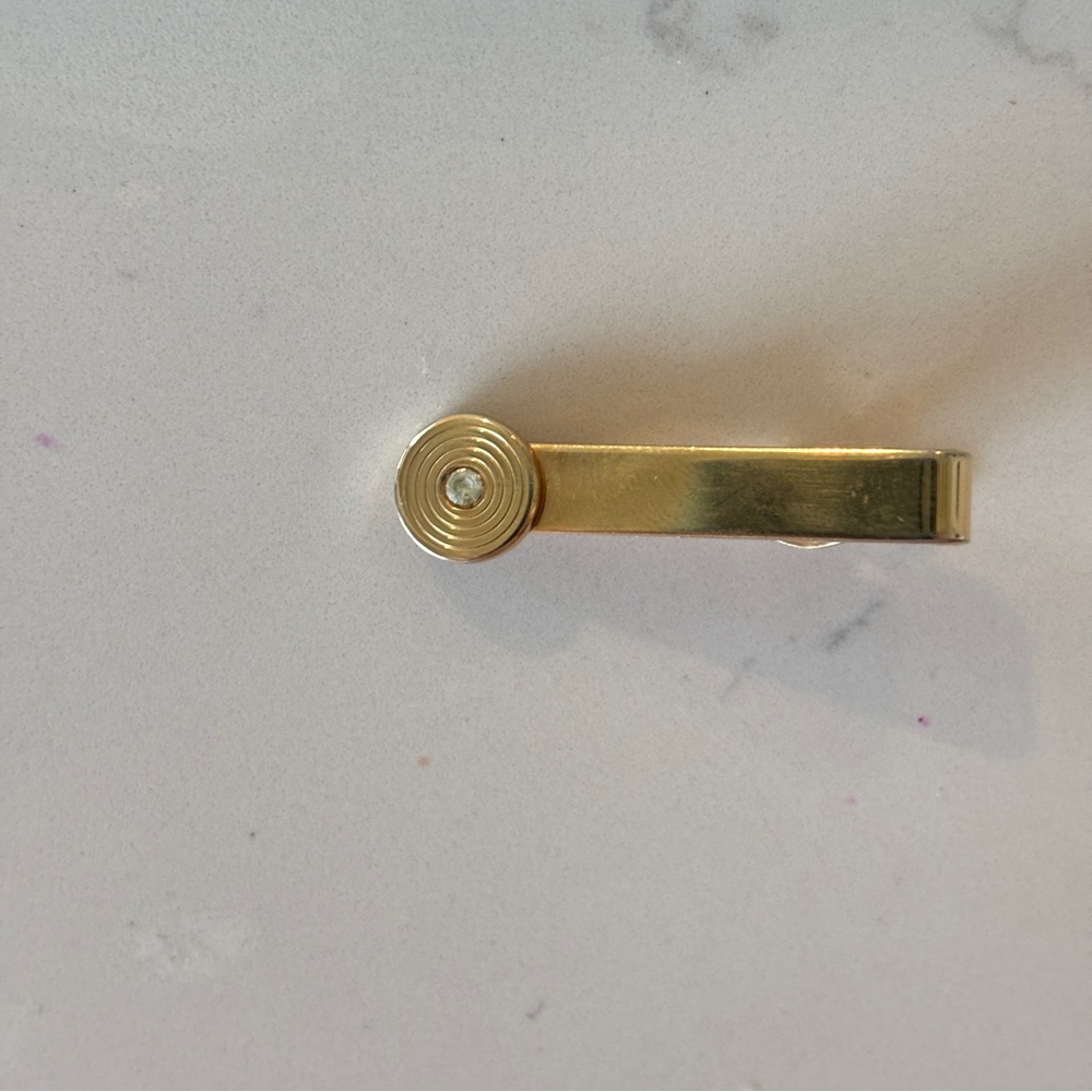 Classic SWANK Tie Bar Tie Clip, gold tone